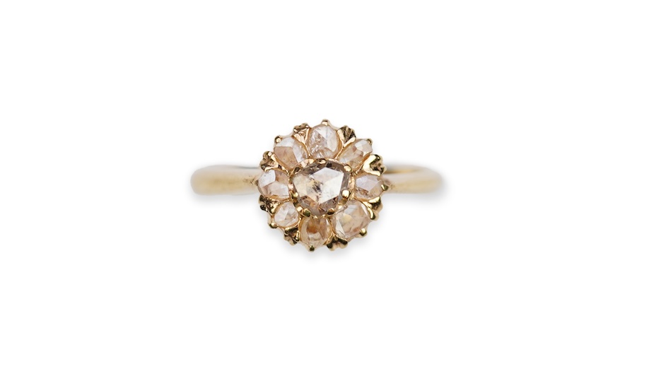 A diamond ring, late 19th century